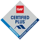 GAF Certified Plus residential roofing contractor badge